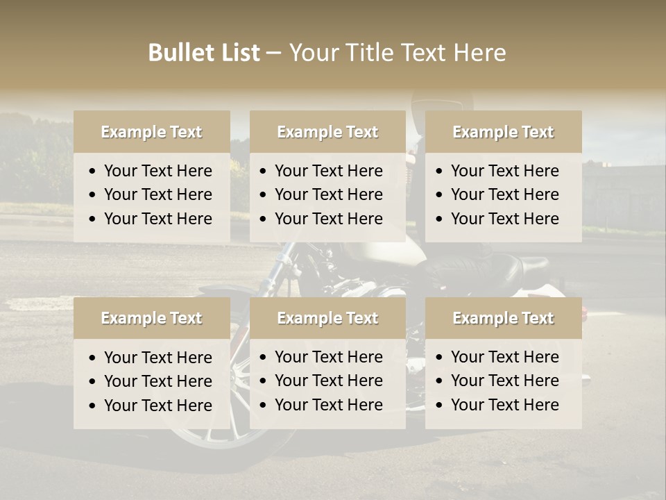 Journey Motorcycle Wheel PowerPoint Template