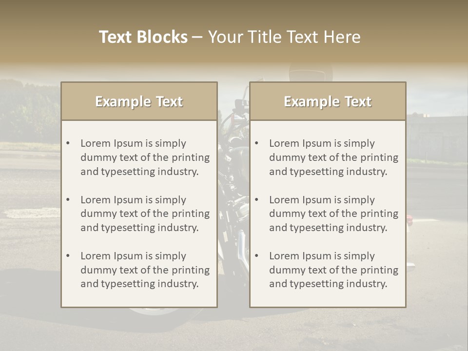 Journey Motorcycle Wheel PowerPoint Template