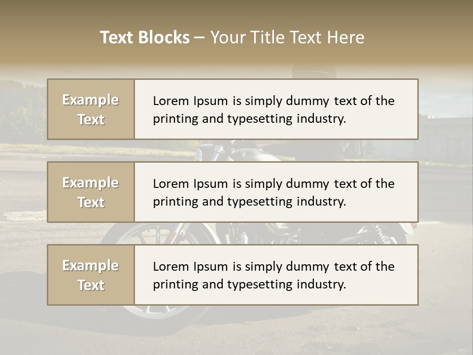 Journey Motorcycle Wheel PowerPoint Template