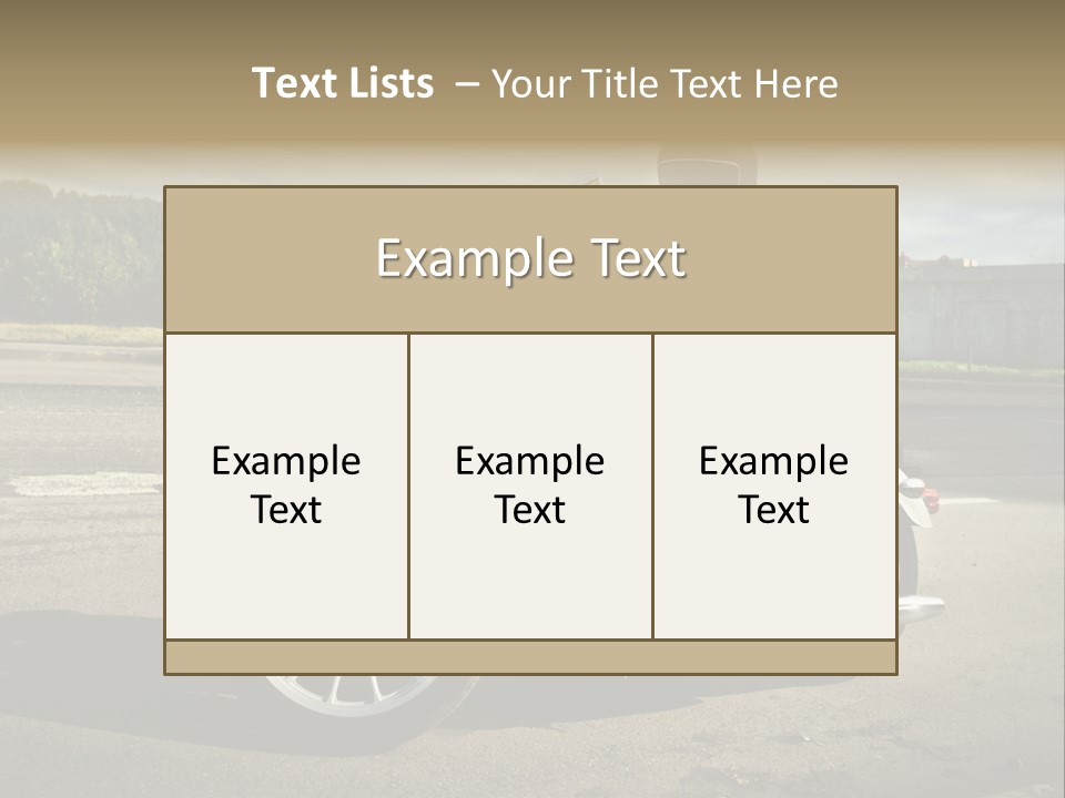 Journey Motorcycle Wheel PowerPoint Template