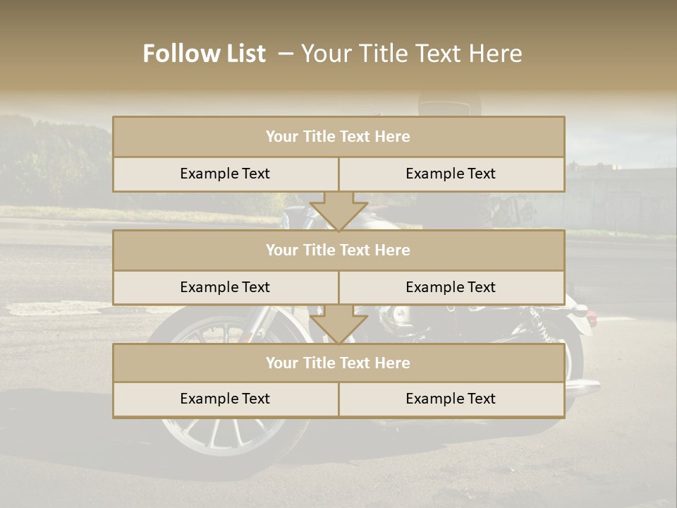 Journey Motorcycle Wheel PowerPoint Template