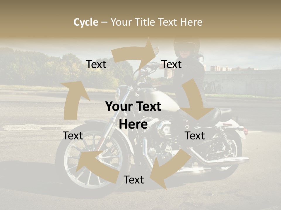 Journey Motorcycle Wheel PowerPoint Template