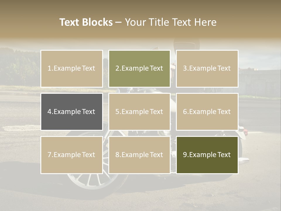 Journey Motorcycle Wheel PowerPoint Template