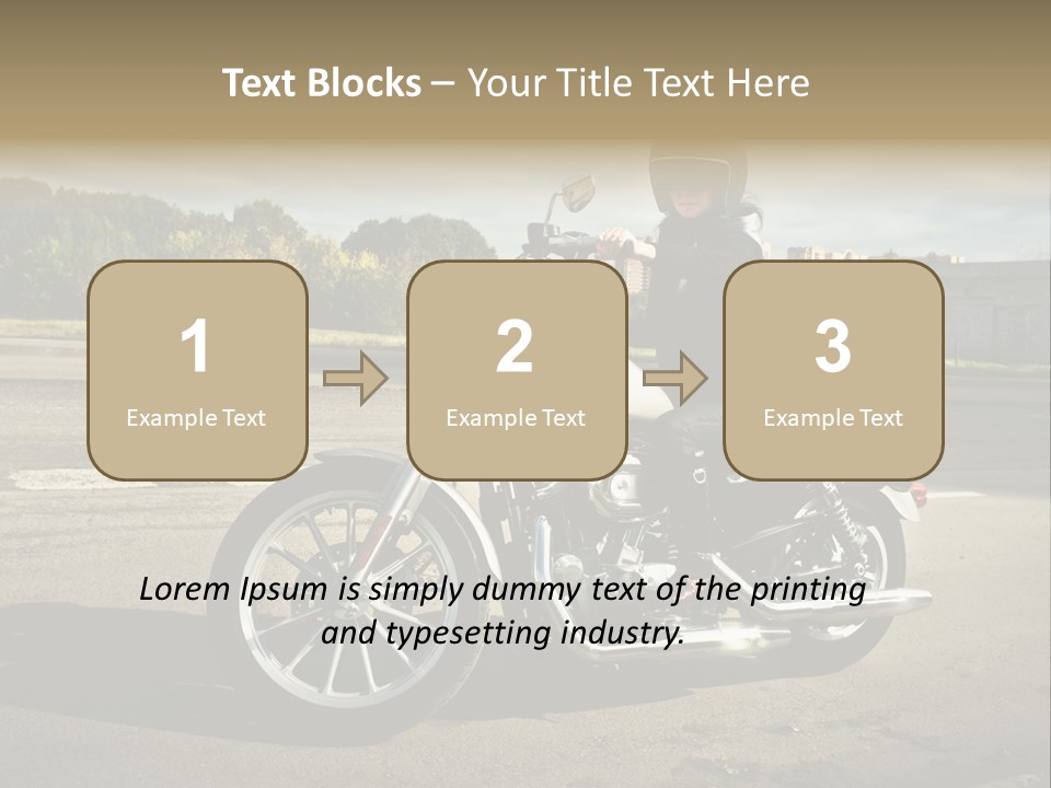 Journey Motorcycle Wheel PowerPoint Template