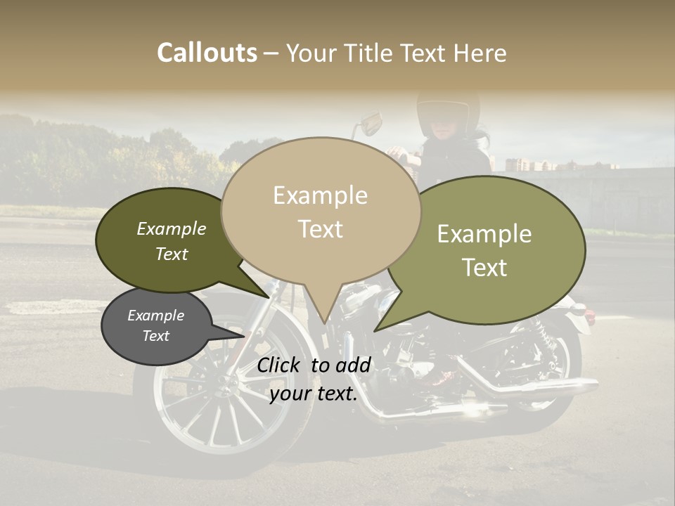 Journey Motorcycle Wheel PowerPoint Template