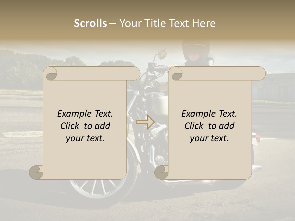 Journey Motorcycle Wheel PowerPoint Template