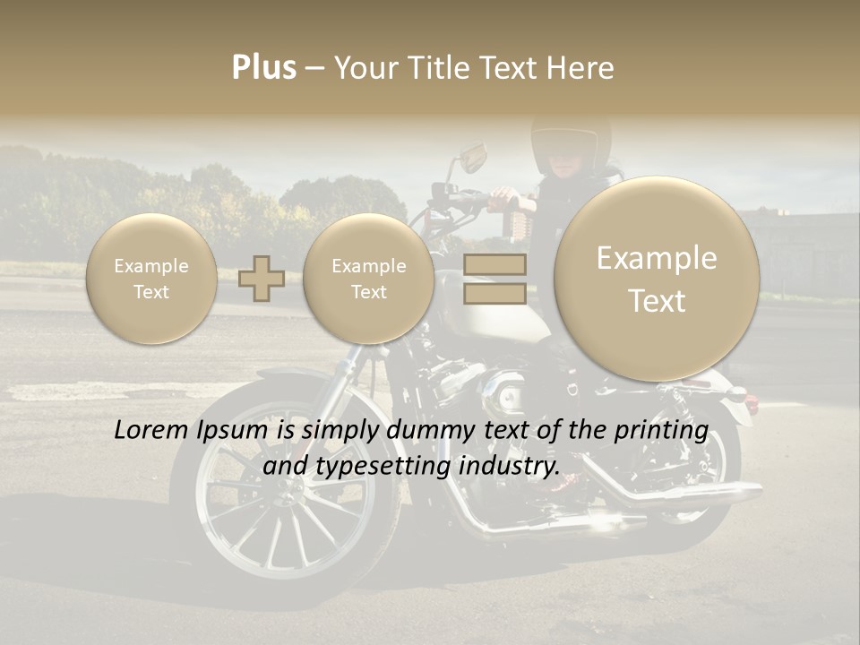 Journey Motorcycle Wheel PowerPoint Template