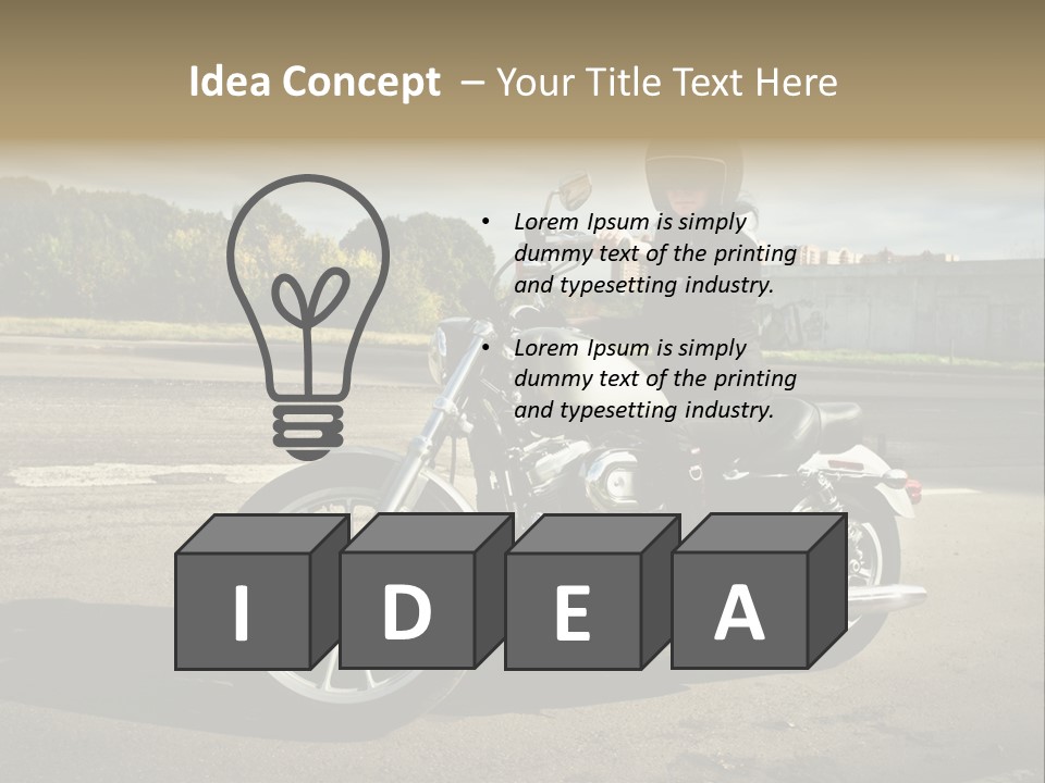 Journey Motorcycle Wheel PowerPoint Template