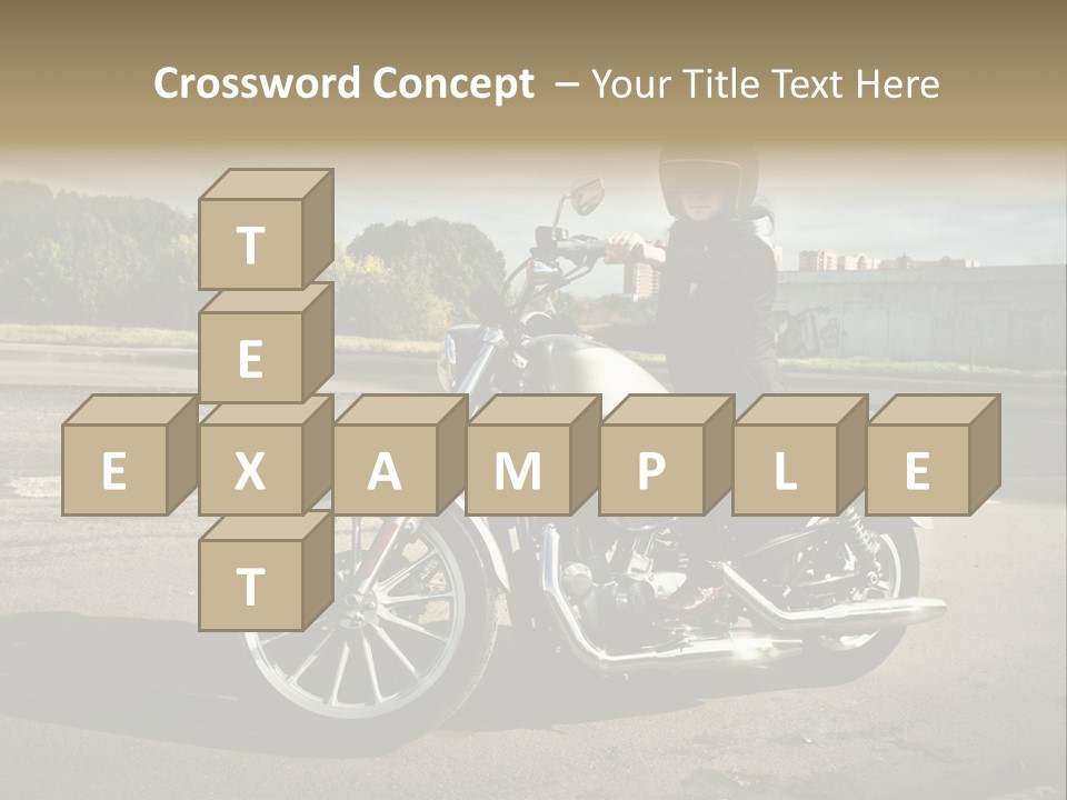 Journey Motorcycle Wheel PowerPoint Template