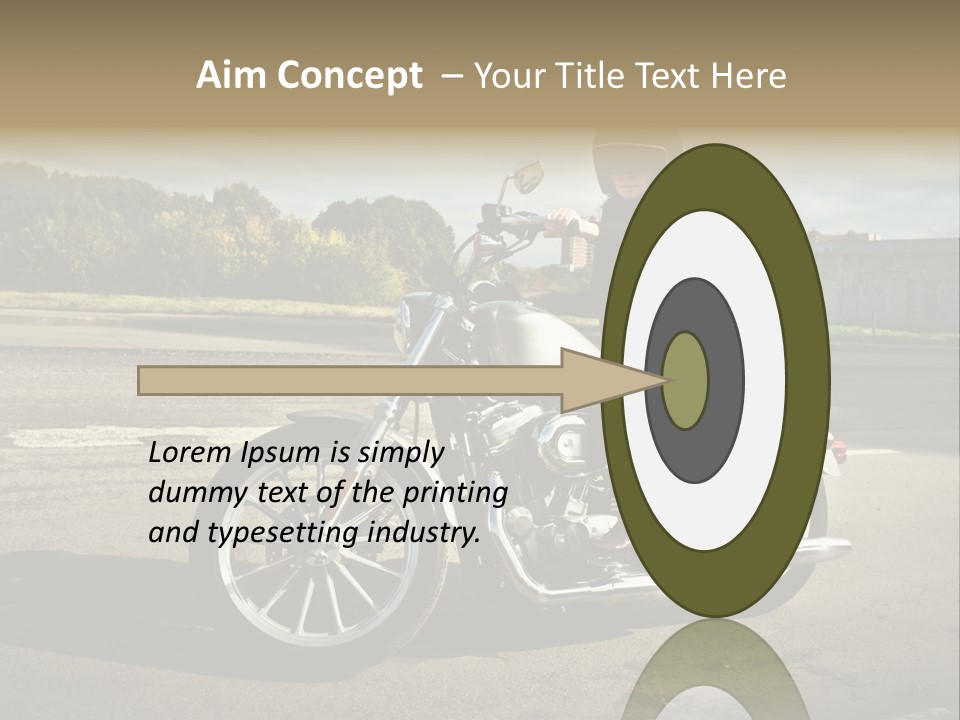 Journey Motorcycle Wheel PowerPoint Template