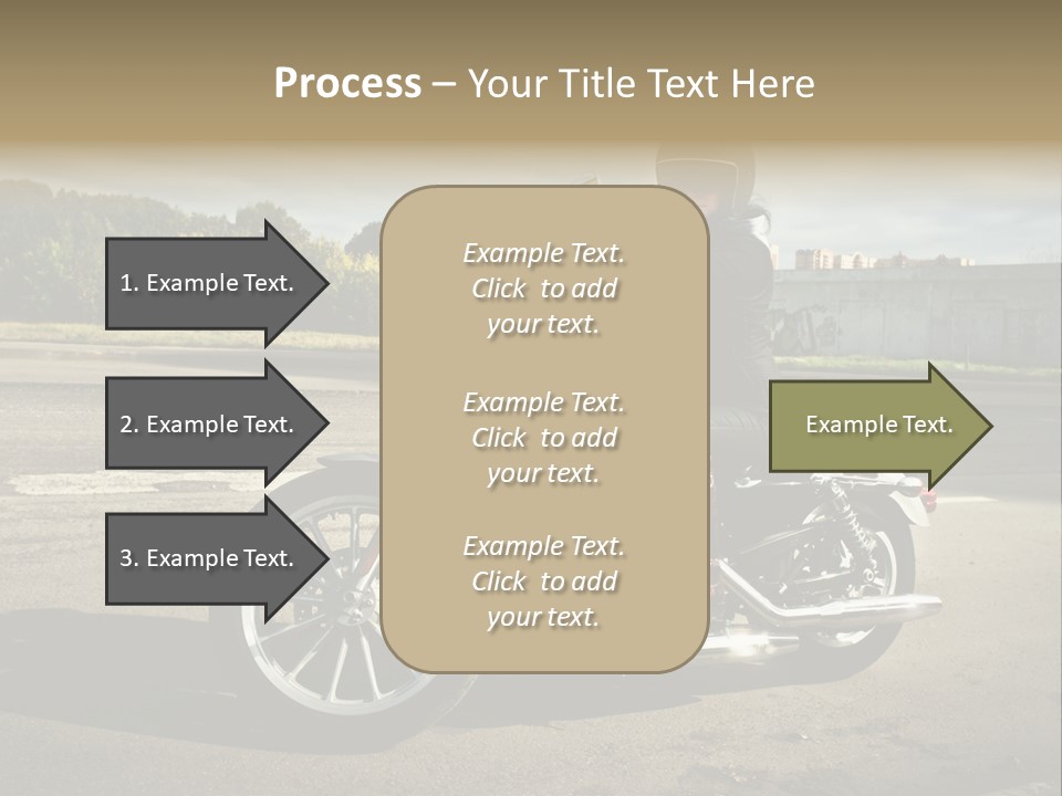Journey Motorcycle Wheel PowerPoint Template