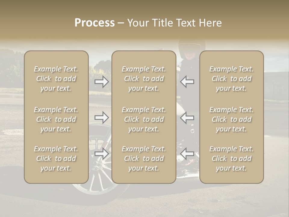Journey Motorcycle Wheel PowerPoint Template