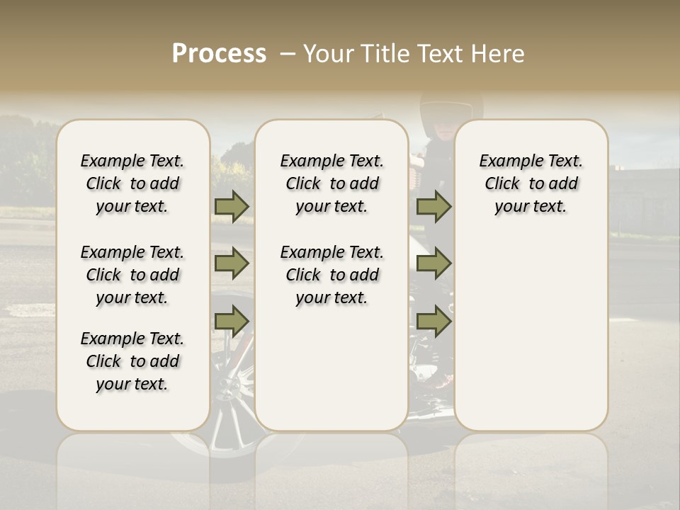 Journey Motorcycle Wheel PowerPoint Template
