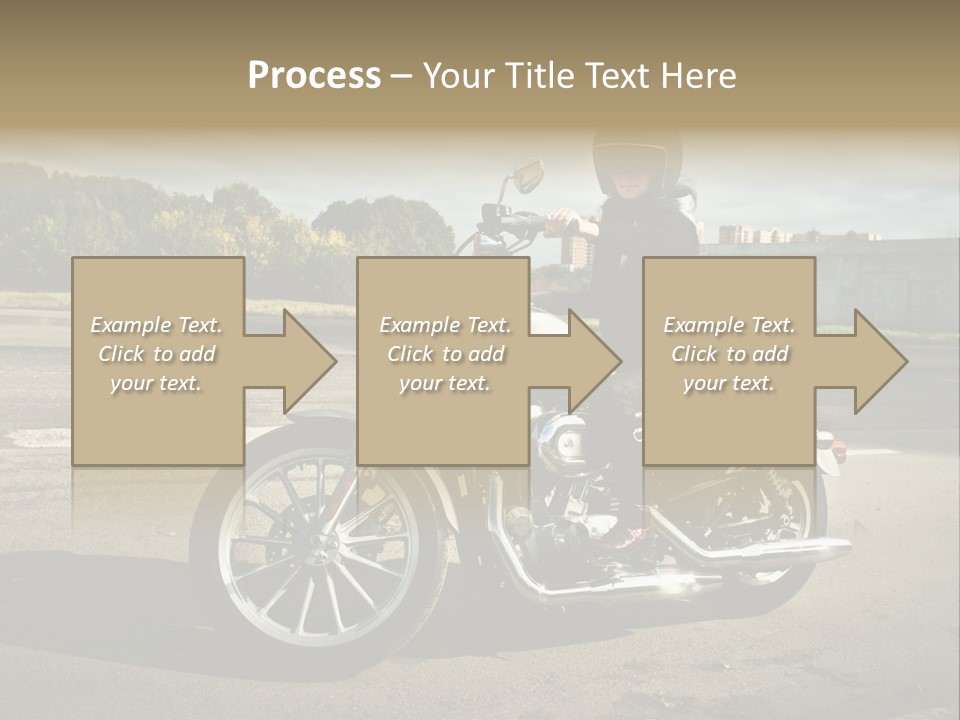 Journey Motorcycle Wheel PowerPoint Template