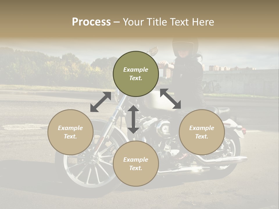 Journey Motorcycle Wheel PowerPoint Template