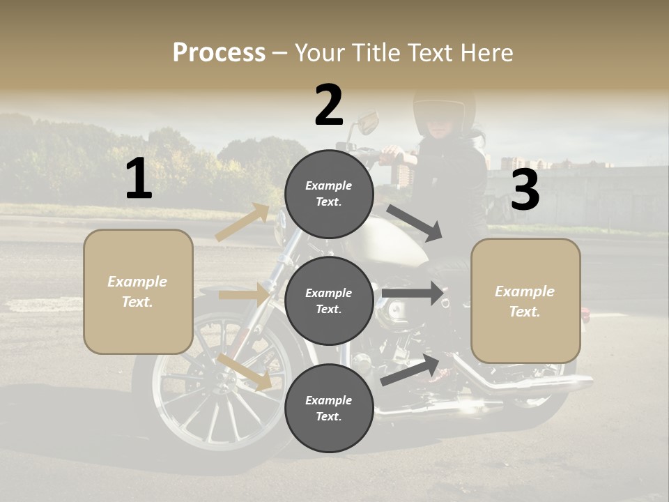 Journey Motorcycle Wheel PowerPoint Template