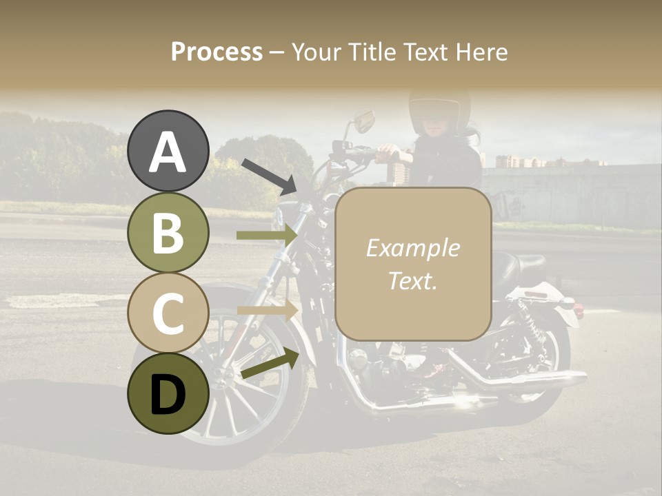 Journey Motorcycle Wheel PowerPoint Template