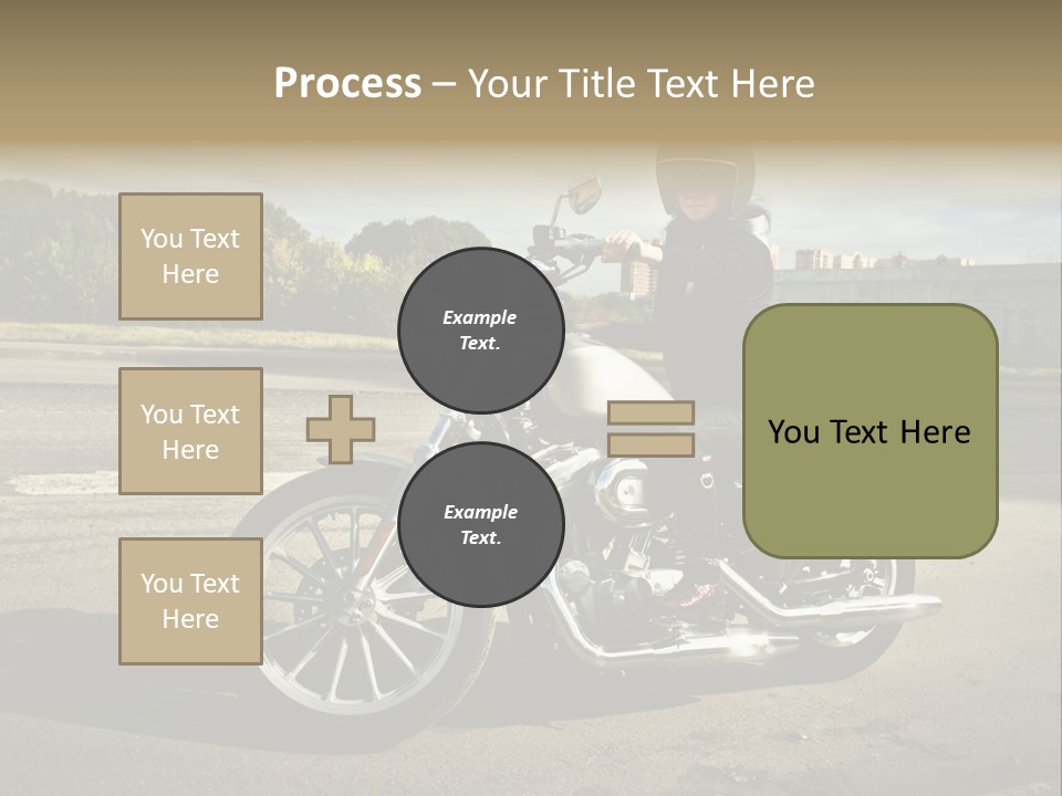 Journey Motorcycle Wheel PowerPoint Template