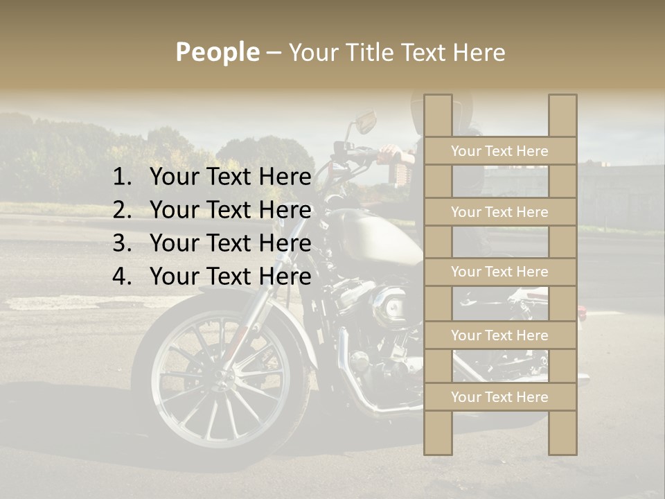 Journey Motorcycle Wheel PowerPoint Template