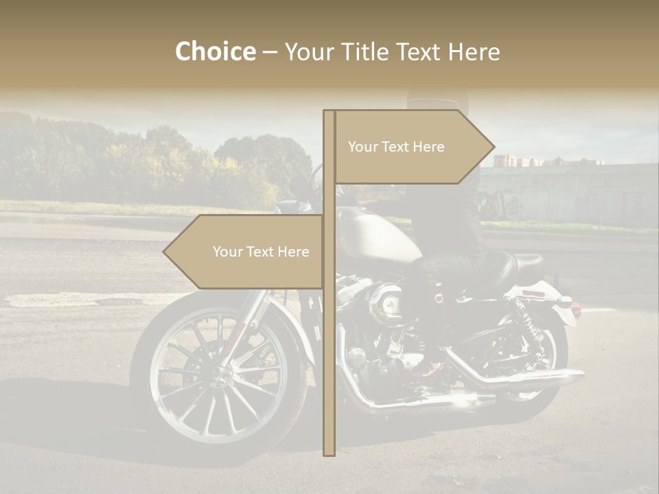 Journey Motorcycle Wheel PowerPoint Template