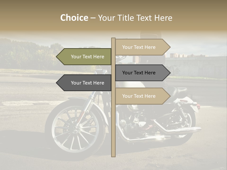 Journey Motorcycle Wheel PowerPoint Template