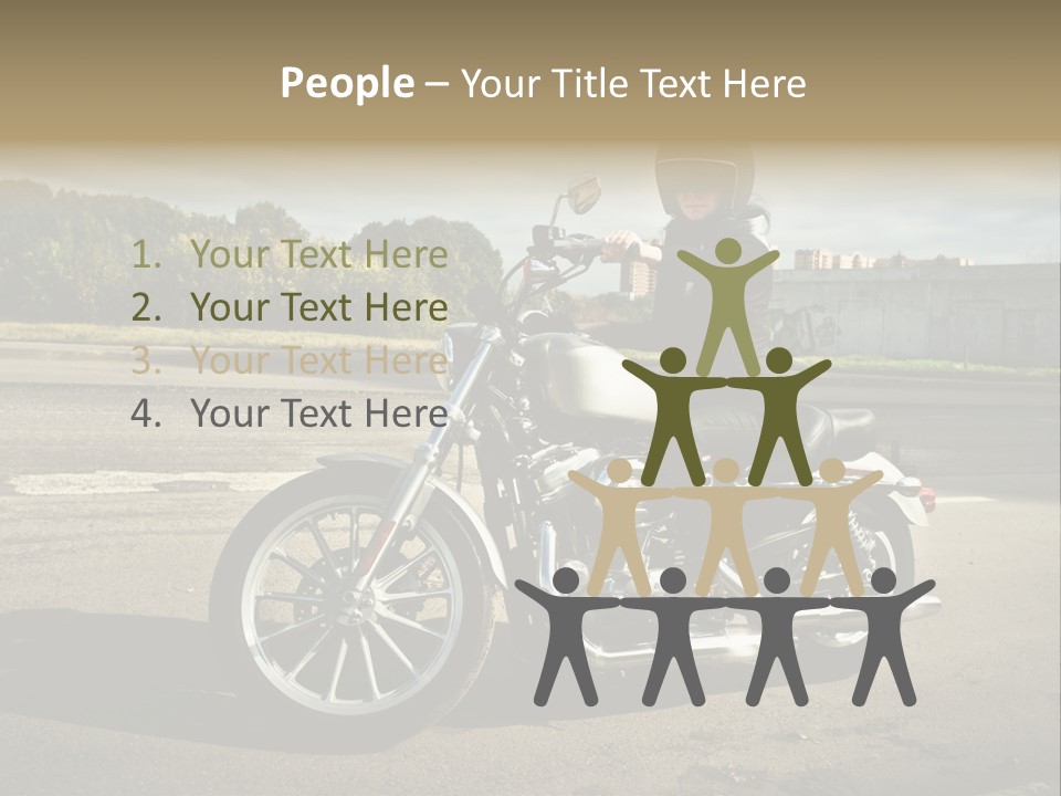Journey Motorcycle Wheel PowerPoint Template