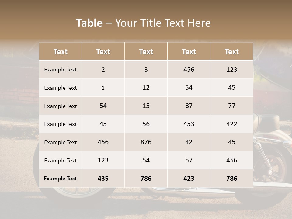 Style Biker Brown PowerPoint Template