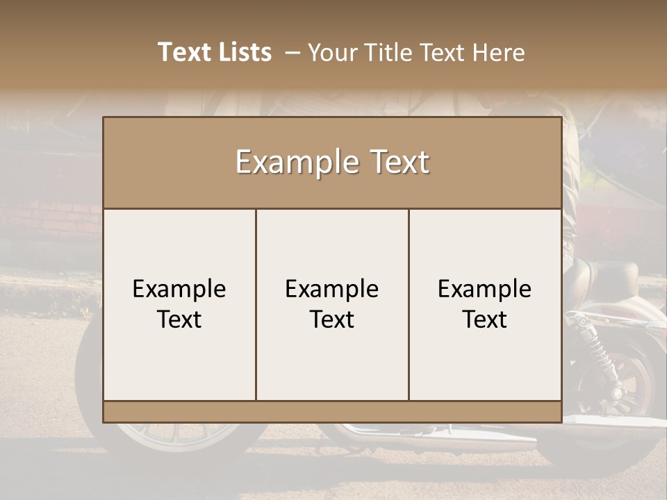 Style Biker Brown PowerPoint Template