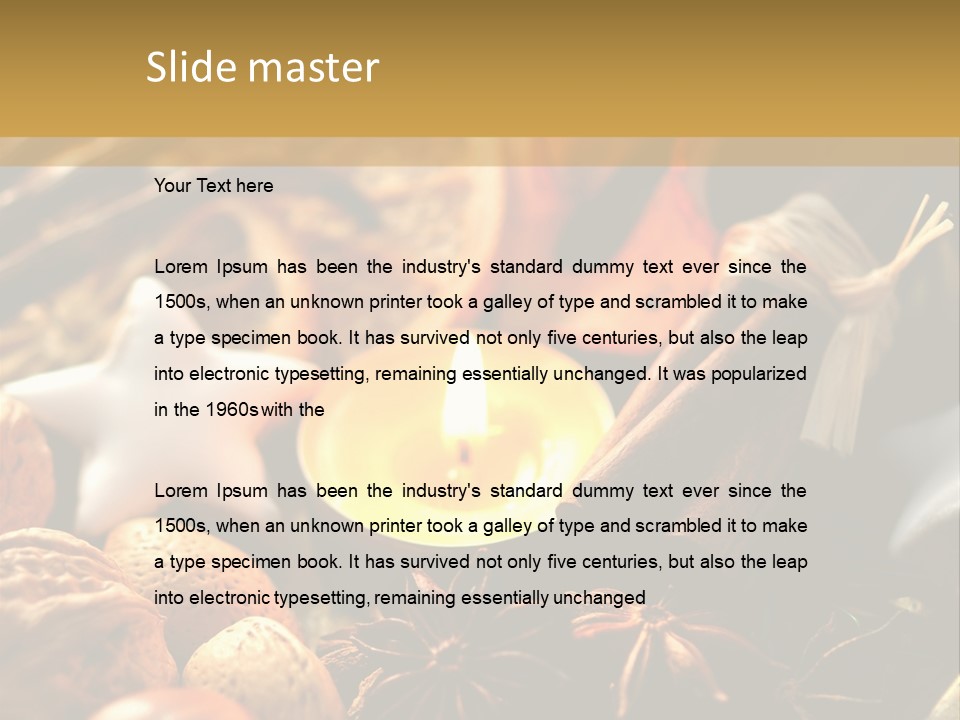 Merry Christmas Christmastide Tealight PowerPoint Template
