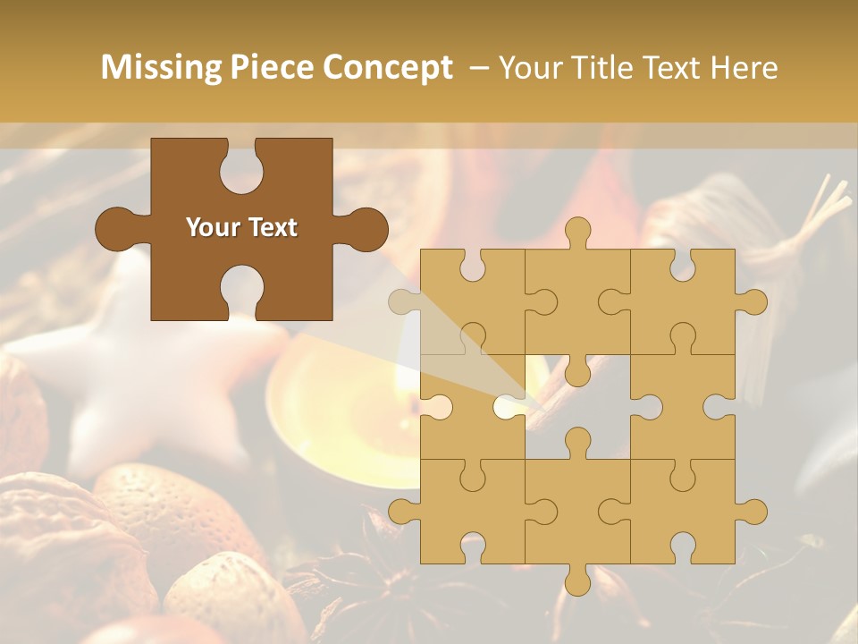 Merry Christmas Christmastide Tealight PowerPoint Template