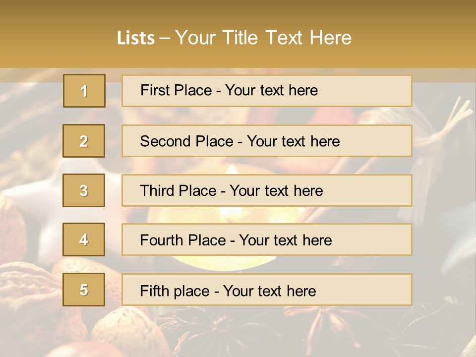 Merry Christmas Christmastide Tealight PowerPoint Template