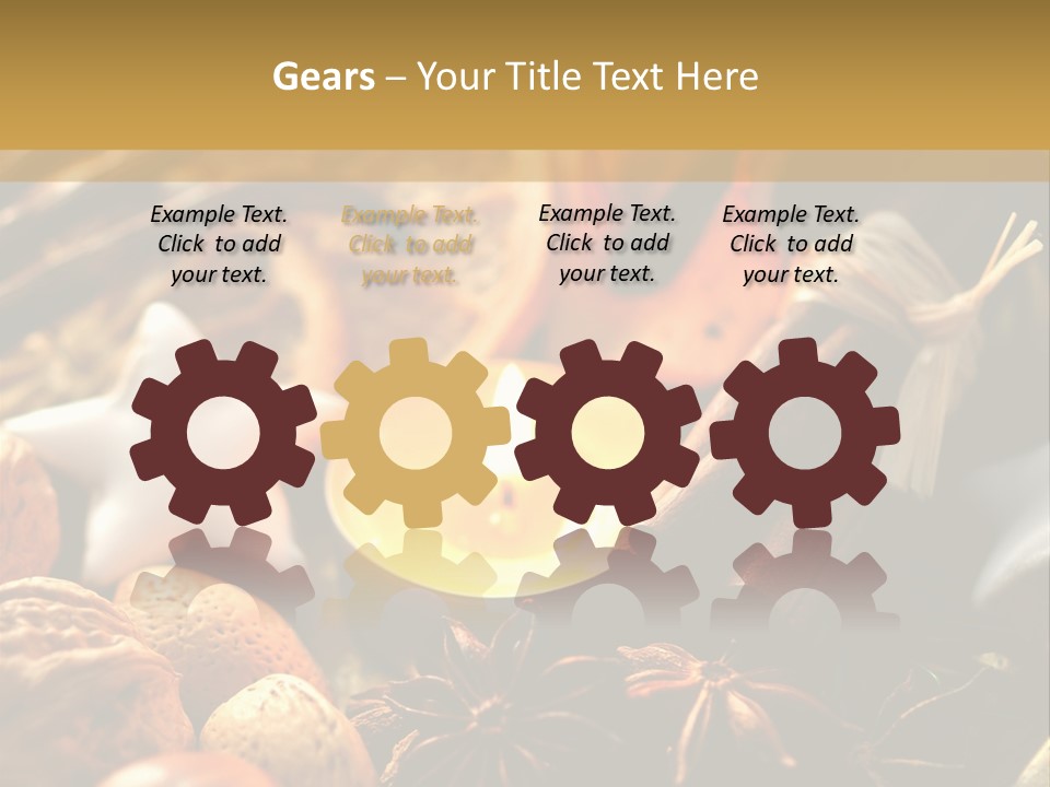 Merry Christmas Christmastide Tealight PowerPoint Template