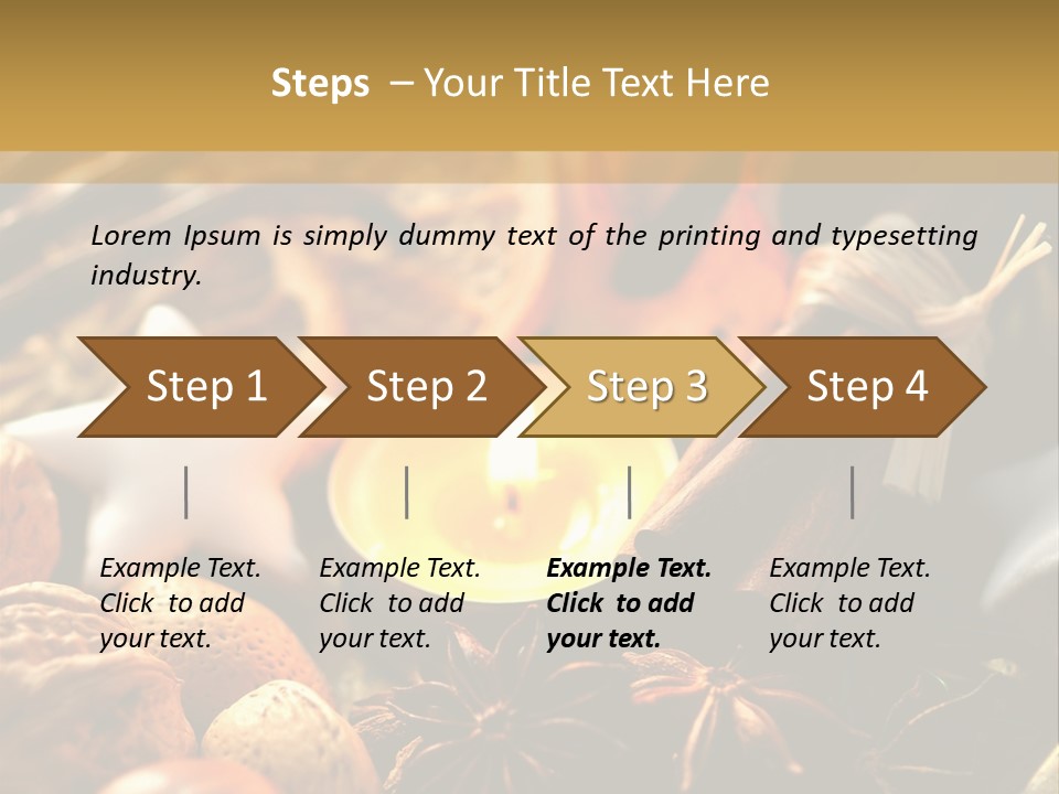 Merry Christmas Christmastide Tealight PowerPoint Template