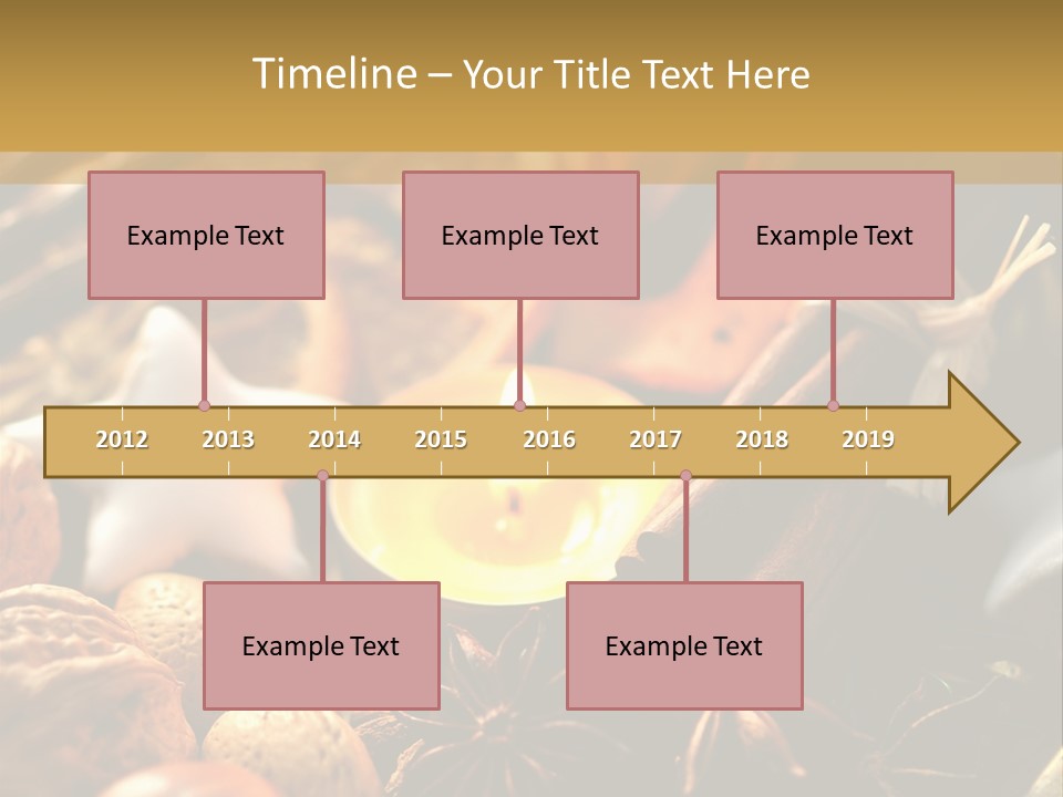 Merry Christmas Christmastide Tealight PowerPoint Template