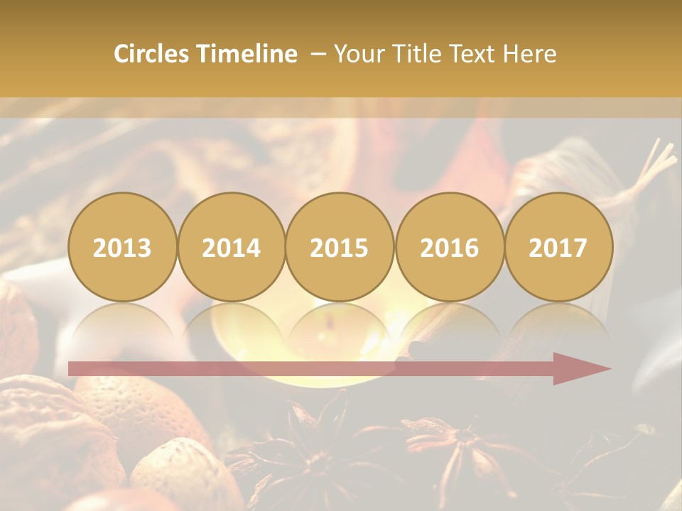 Merry Christmas Christmastide Tealight PowerPoint Template