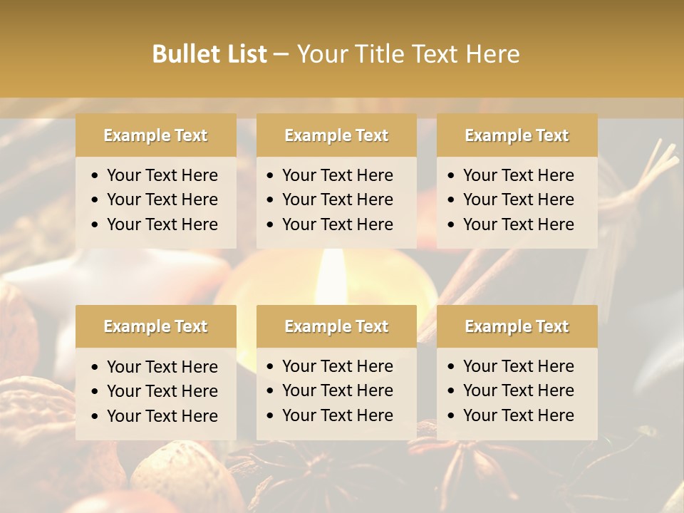 Merry Christmas Christmastide Tealight PowerPoint Template