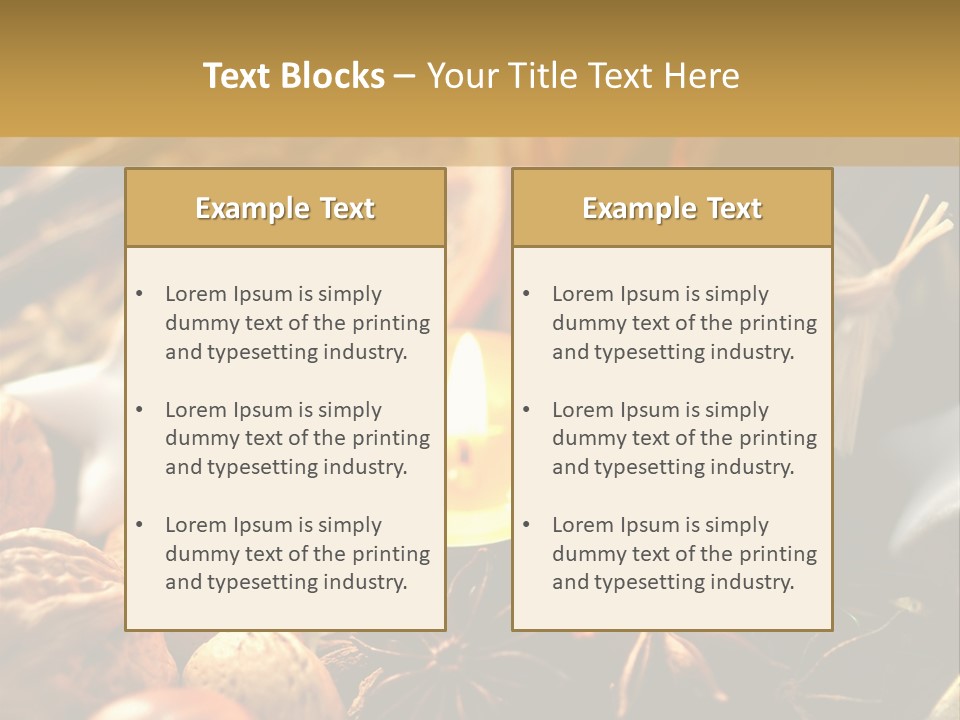 Merry Christmas Christmastide Tealight PowerPoint Template