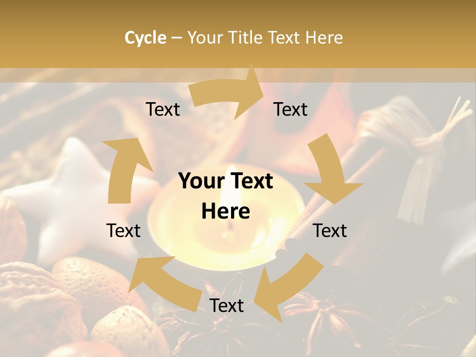 Merry Christmas Christmastide Tealight PowerPoint Template