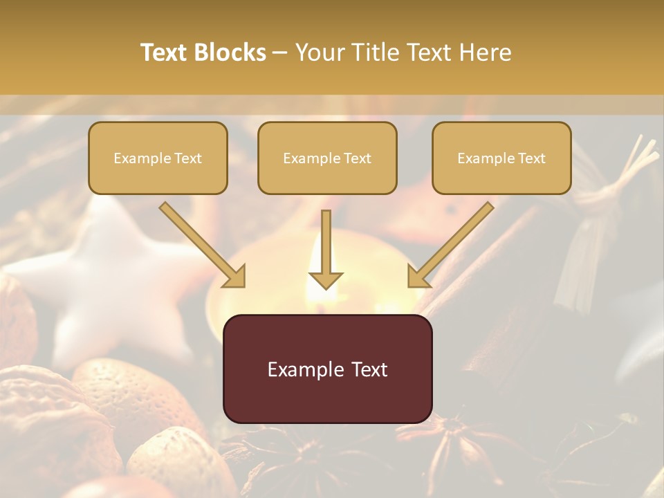Merry Christmas Christmastide Tealight PowerPoint Template