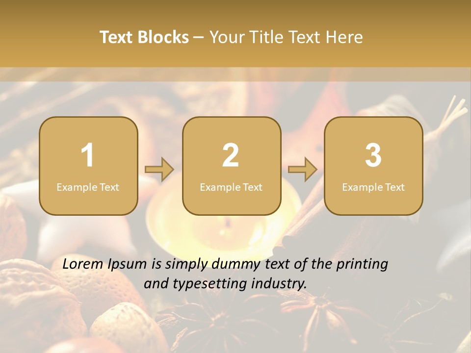 Merry Christmas Christmastide Tealight PowerPoint Template