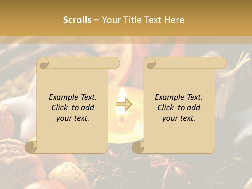 Merry Christmas Christmastide Tealight PowerPoint Template