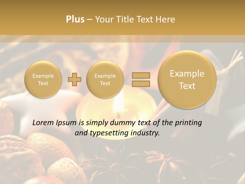 Merry Christmas Christmastide Tealight PowerPoint Template
