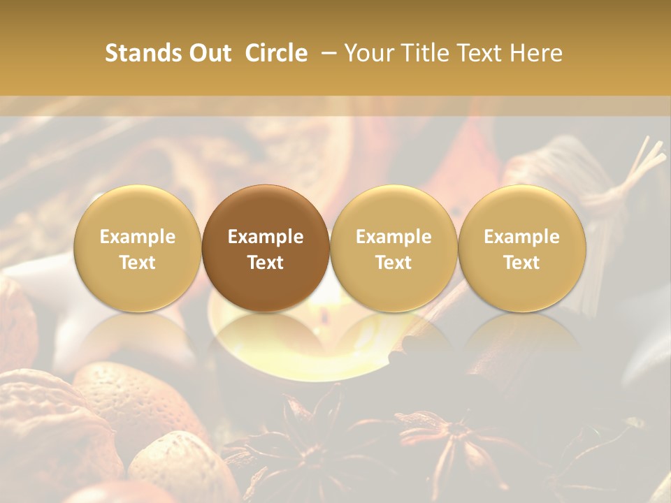 Merry Christmas Christmastide Tealight PowerPoint Template