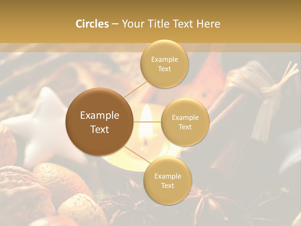 Merry Christmas Christmastide Tealight PowerPoint Template