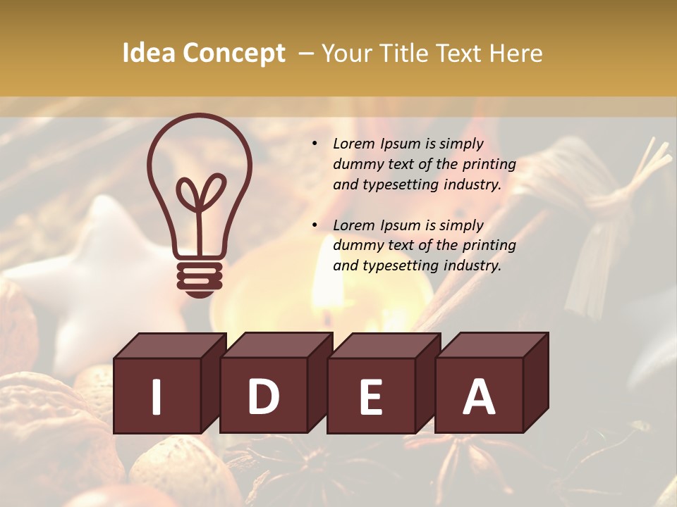 Merry Christmas Christmastide Tealight PowerPoint Template