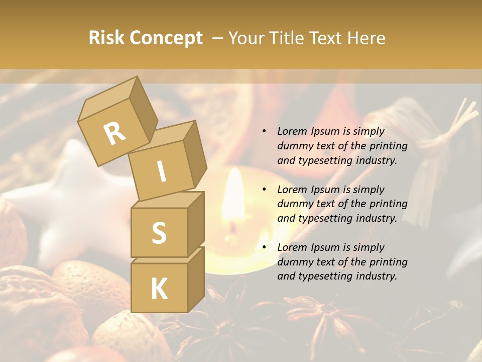 Merry Christmas Christmastide Tealight PowerPoint Template