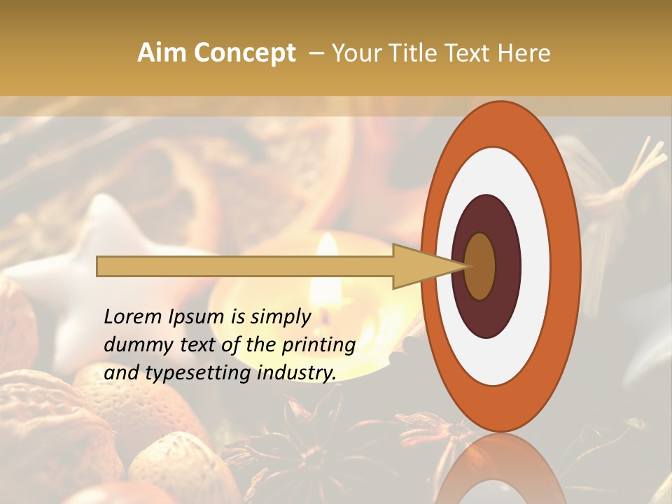 Merry Christmas Christmastide Tealight PowerPoint Template