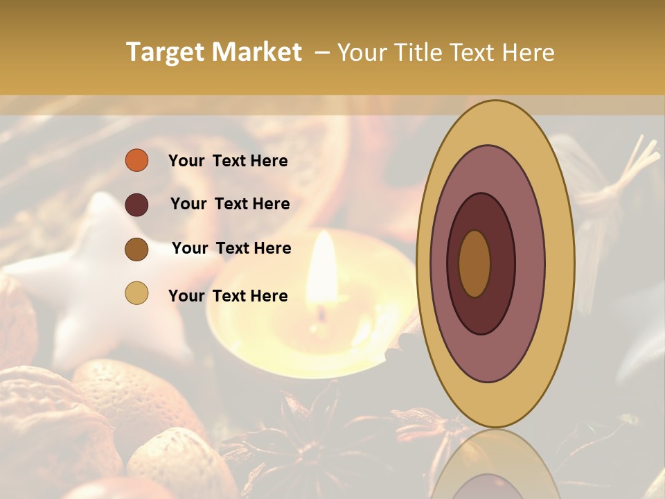 Merry Christmas Christmastide Tealight PowerPoint Template