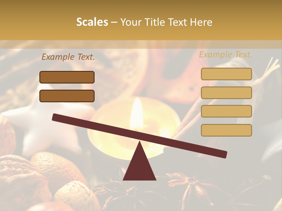 Merry Christmas Christmastide Tealight PowerPoint Template