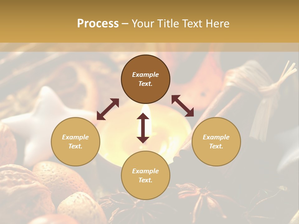 Merry Christmas Christmastide Tealight PowerPoint Template